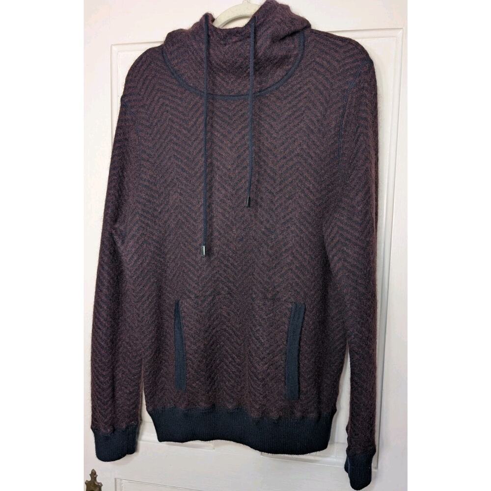 Vince Hooded Sweater Wool Mohair Herringbone Men's XL(C)